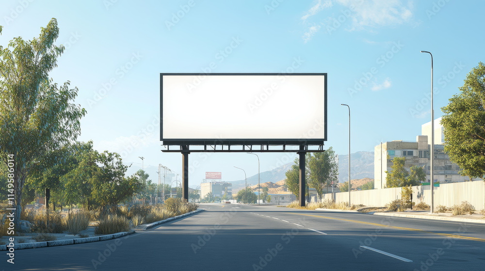 Blank street billboards on tiled wall. White posters in black frame for outdoor advertising. Vector realistic mockup of empty display boards on city road. Template of 3d promotion banners Blank street billboards on tiled wall. White posters in black frame for outdoor advertising. Vector realistic mockup of empty display boards on city road. Template of 3d promotion banners