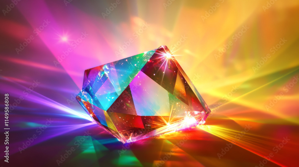 Horizontal background with rainbow flare effect. Realistic 3d vector bg with abstract iridescent hologram light refraction through prism or crystal glare. Lens dispersion or diffraction sparkle. Horizontal background with rainbow flare effect. Realistic 3d vector bg with abstract iridescent hologram light refraction through prism or crystal glare. Lens dispersion or diffraction sparkle.