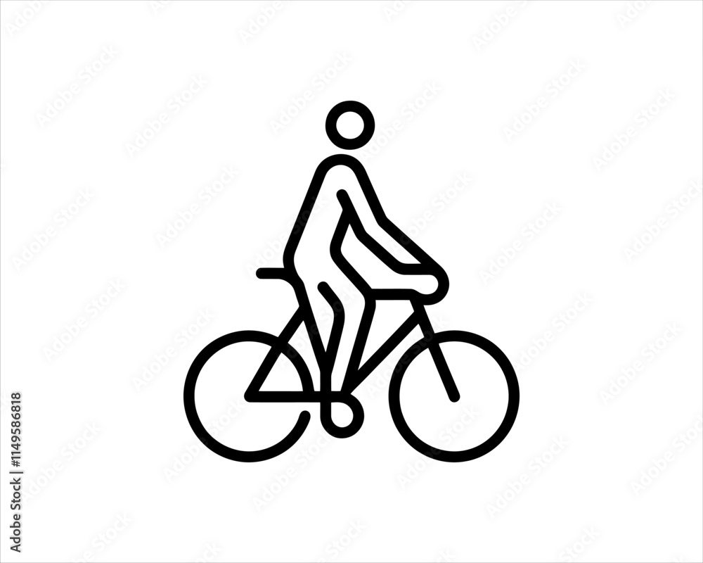 Obraz premium silhouette of a biker