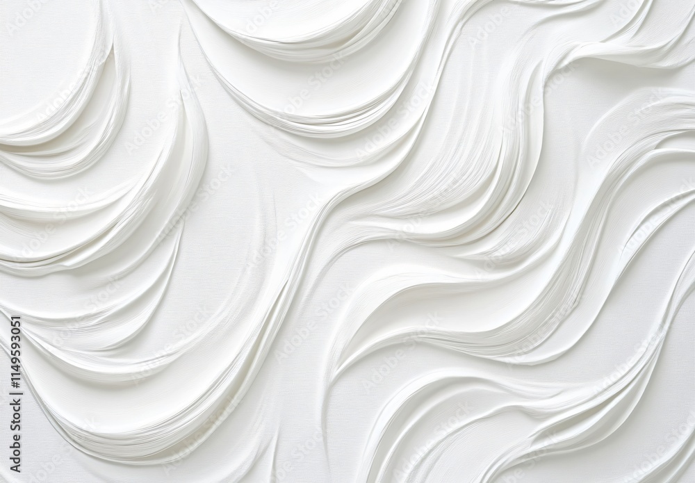 Obraz premium Abstract White Wave Texture Background Seamless Pattern