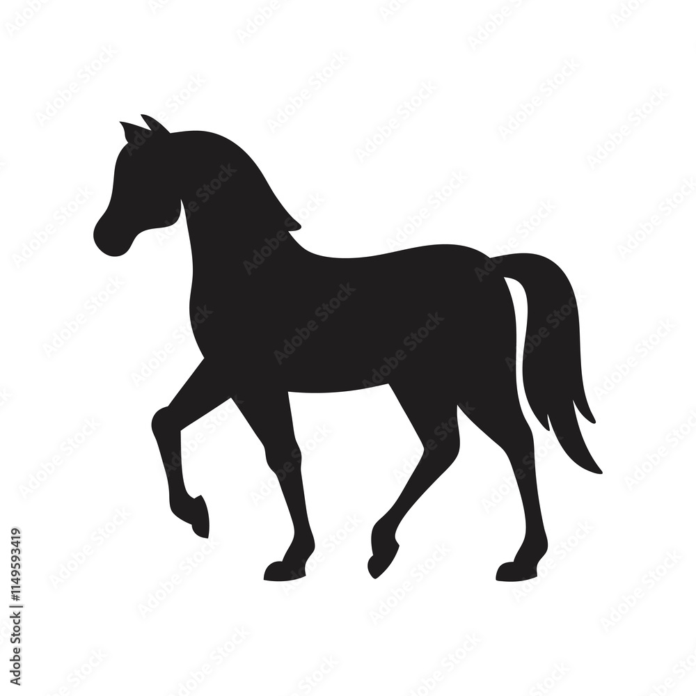 Running Horse Silhouette Vector Running Horse Silhouette Vector