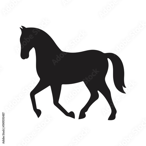 Running Horse Silhouette Vector 