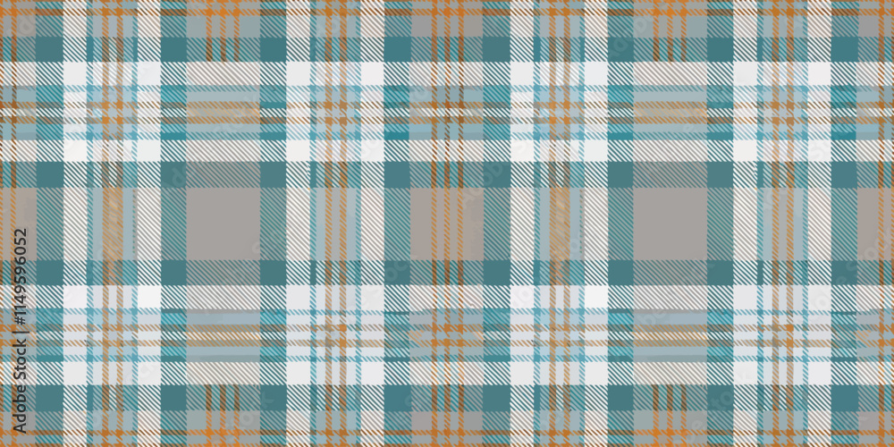 Stylish plaid pattern in teal, orange, and gray hues for contemporary designs. Stylish plaid pattern in teal, orange, and gray hues for contemporary designs.
