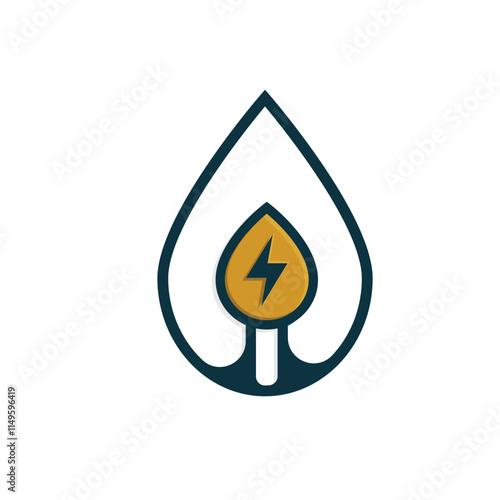 energy icon. water energy. hydroelectric power. Collection of renewable energy, ecology and green electricity icons. Mixed design style. vector design