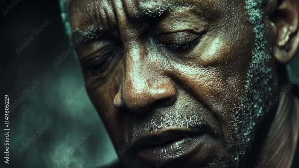 Thoughtful Elder Man Reflecting on Life Experiences in Portrait Thoughtful Elder Man Reflecting on Life Experiences in Portrait