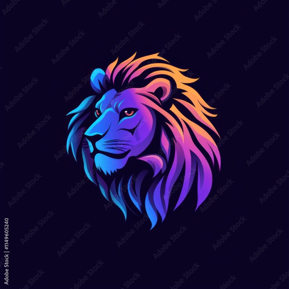 Fototapeta premium cool animal logo on dark background 