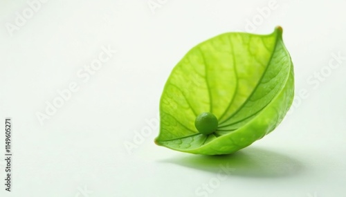 Puspa seed object on white background with light effect, leafy, plant photo