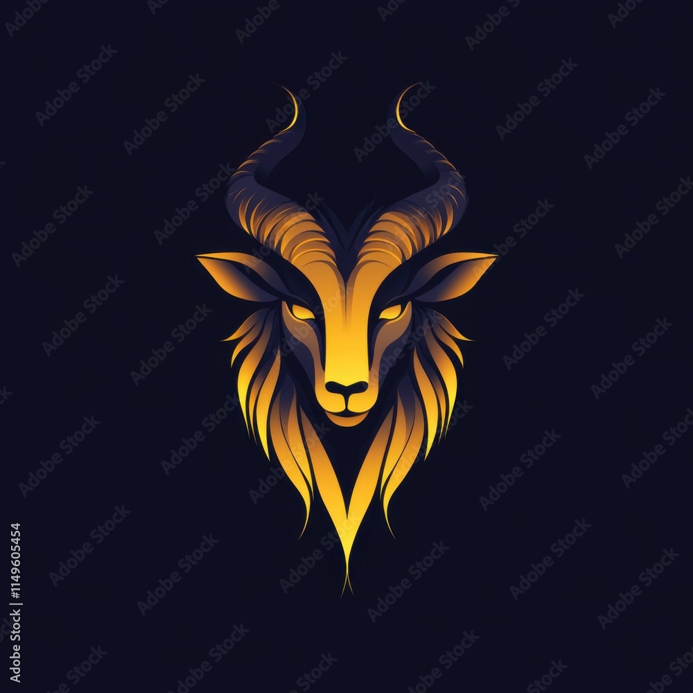 Fototapeta premium cool animal logo on dark background 