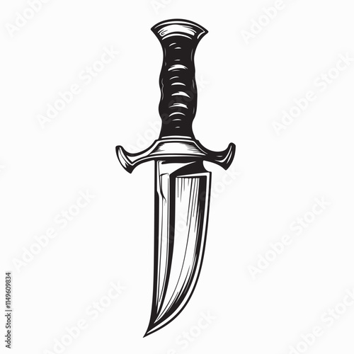 Machete Vector Images. Hunting knife image Stock Vector Images isolated on white background.