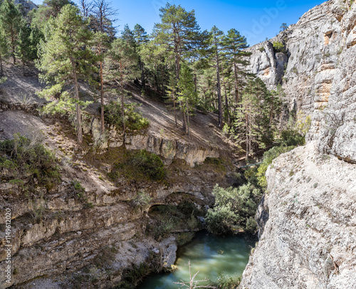 Schilderij op canvas De la Hoz gorge in Calomarde, Teruel, Spain