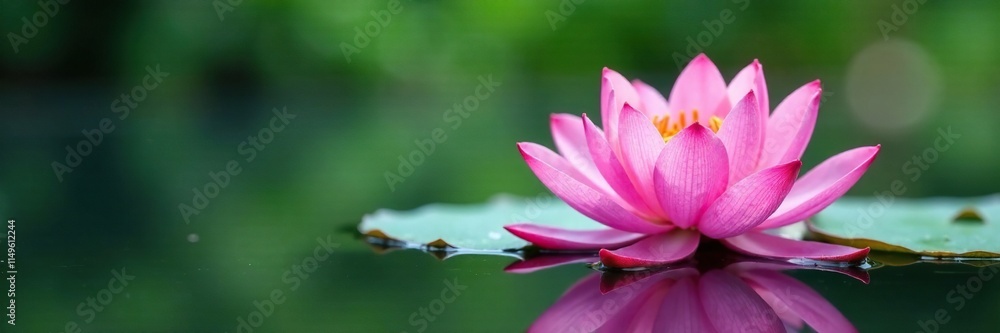 Pink lotus flower blooming on the surface of the water, water scene, botanical, nature photography Pink lotus flower blooming on the surface of the water, water scene, botanical, nature photography