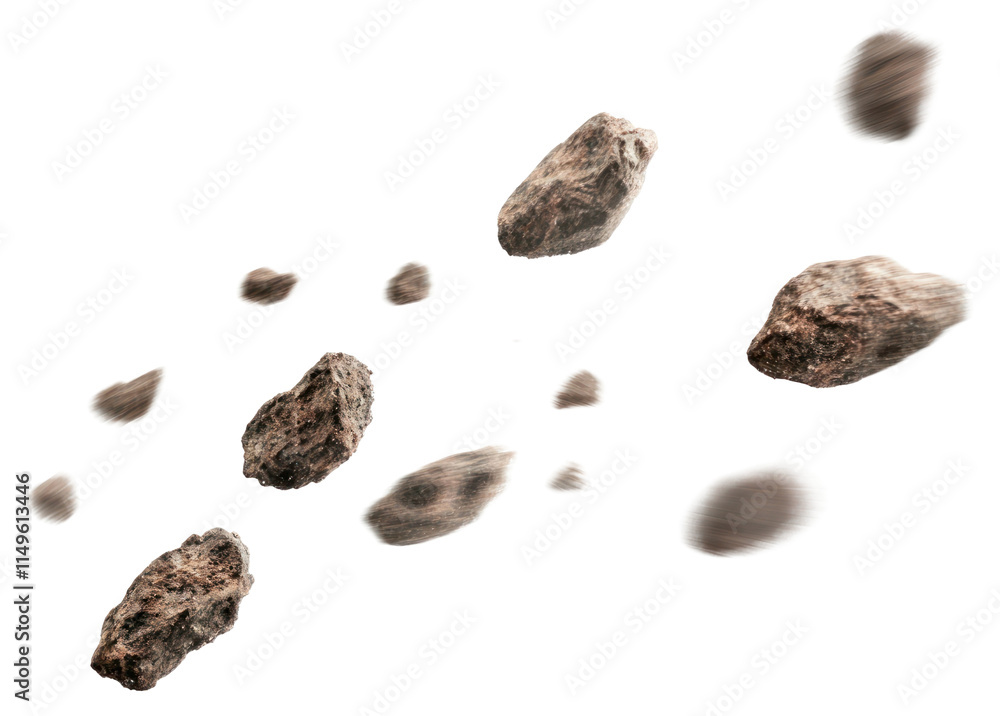 Obraz premium PNG Comets background floating elements.