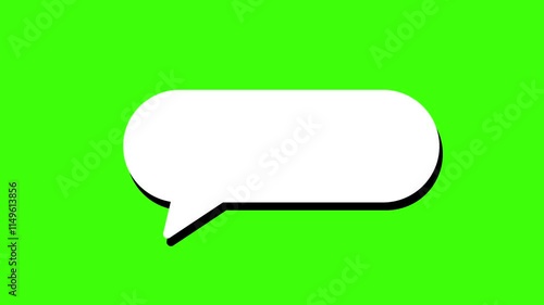 set of bubble chat message on green screen. 
collection of chat bubbles or messages 4k bouncy animated bubble message. chroma key
