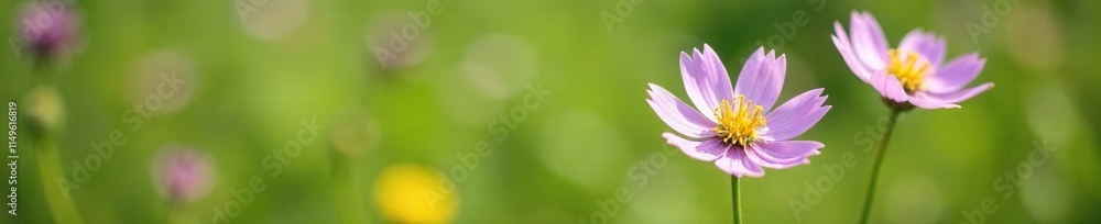 Pale purple Pasqueflower blooms against green, wildflowers, pasqueflower Pale purple Pasqueflower blooms against green, wildflowers, pasqueflower