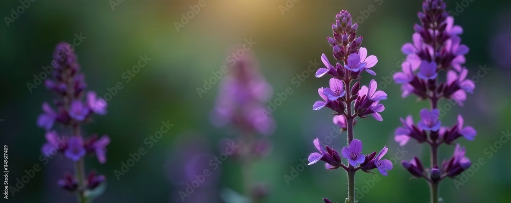 Dark purple flowers in clusters on a trailing stem, wildflower, purple flowers, dark color Dark purple flowers in clusters on a trailing stem, wildflower, purple flowers, dark color