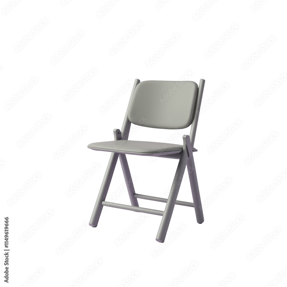 Fototapeta premium Minimalist Folding Chair Design for Modern Spaces. Transparent background