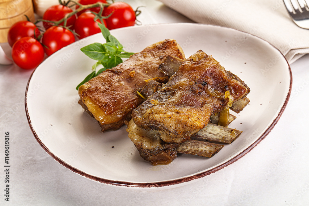 Roasted Lamb ribs with spices Roasted Lamb ribs with spices