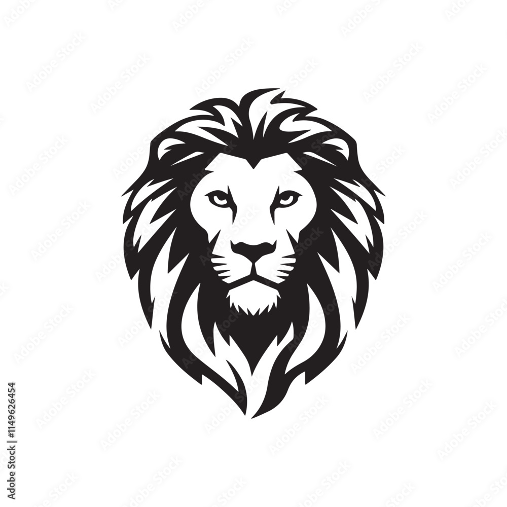 lion silhouette vector line art logo design lion silhouette vector line art logo design
