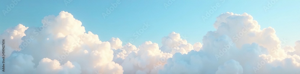 Softly billowing clouds drift lazily across a pale blue sky, clear skies, atmospheric effects, cloud formations Softly billowing clouds drift lazily across a pale blue sky, clear skies, atmospheric effects, cloud formations