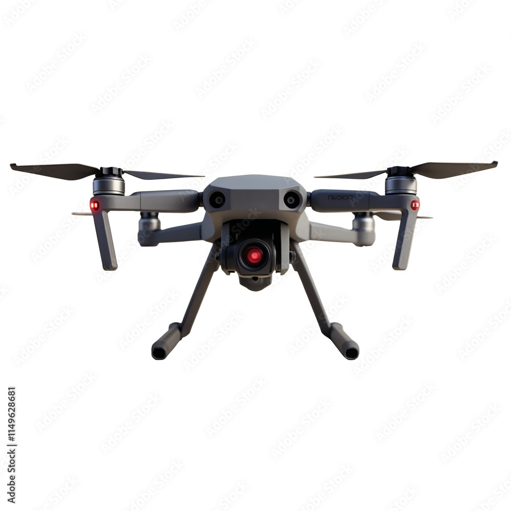 High Quality Drone Front View Model. Transparent background High Quality Drone Front View Model. Transparent background