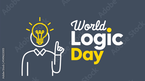 world logic day concept, banner, poster