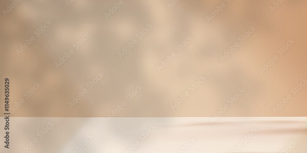 Beige background for product presentation with beautiful lights and shadows Beige background for product presentation with beautiful lights and shadows