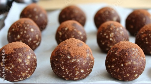 Wallpaper Mural Delicious Chocolate Energy Balls Coated with Cocoa Powder Torontodigital.ca