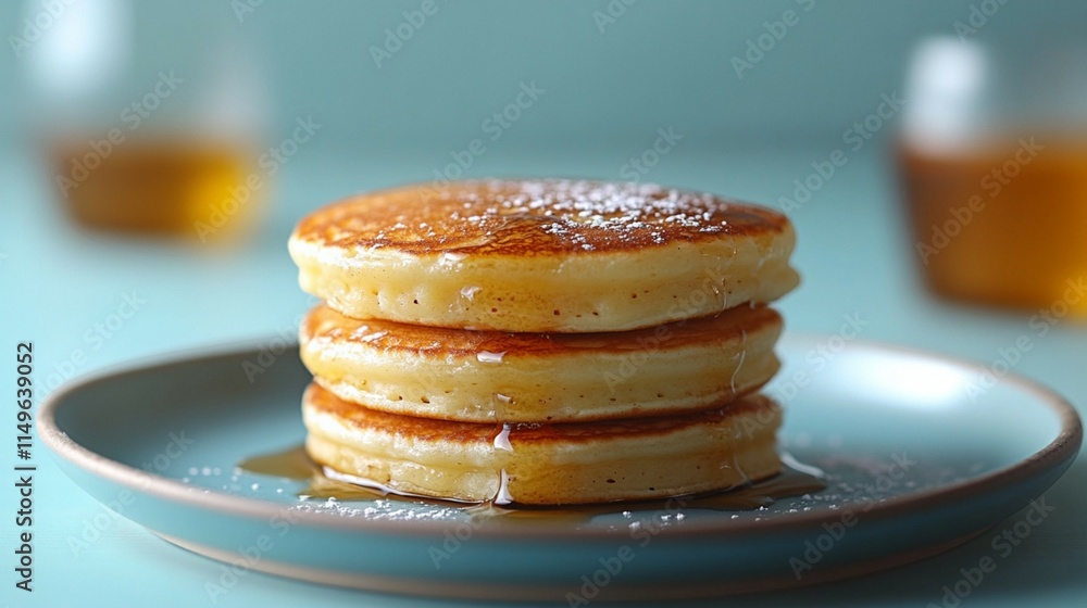 Pancakes for Breakfast on a Solid Background Pancakes for Breakfast on a Solid Background