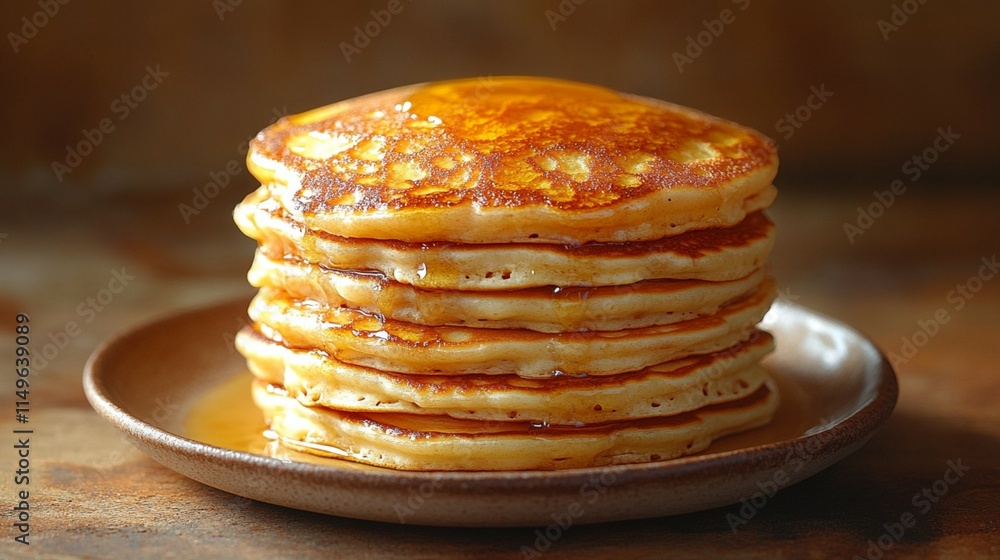 Pancakes for Breakfast on a Solid Background Pancakes for Breakfast on a Solid Background