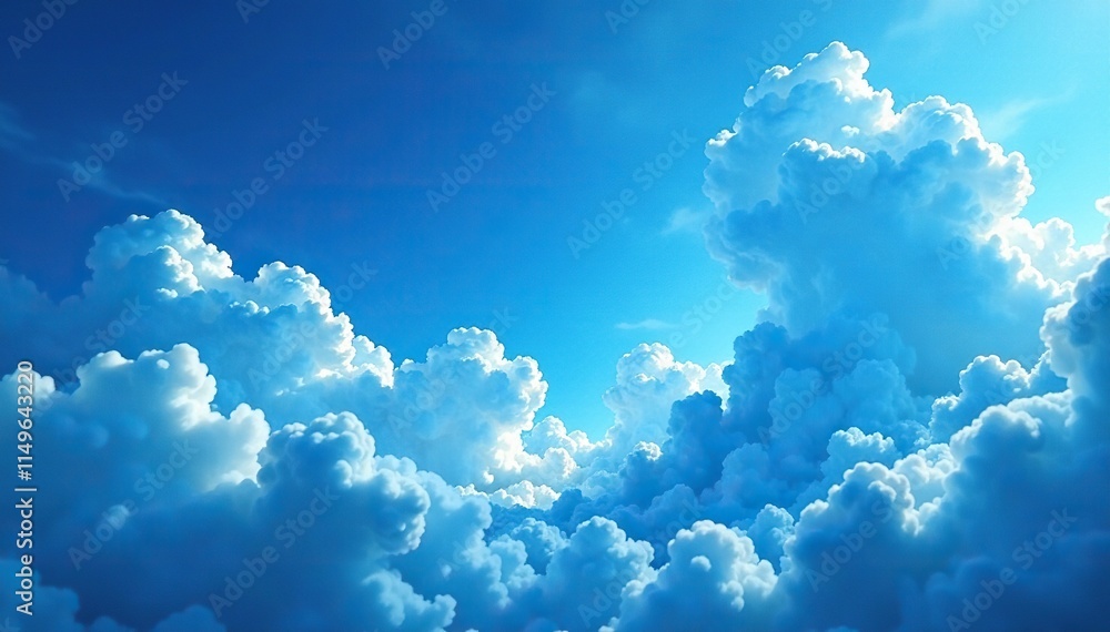 Swirling blue cloud formations in the sky with a sense of movement and energy, blue cloud corridor, turbulent sky Swirling blue cloud formations in the sky with a sense of movement and energy, blue cloud corridor, turbulent sky