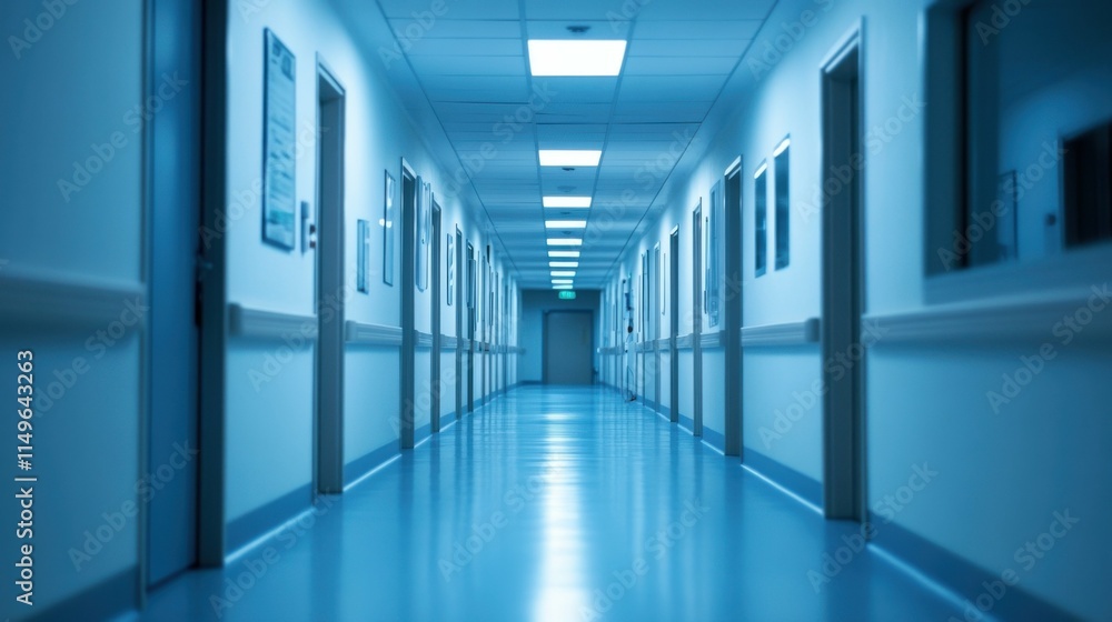 abstract defocused blurred technology space background, empty business corridor or shopping mall. Medical and hospital corridor defocused background with modern laboratory (clinic) abstract defocused blurred technology space background, empty business corridor or shopping mall. Medical and hospital corridor defocused background with modern laboratory (clinic)
