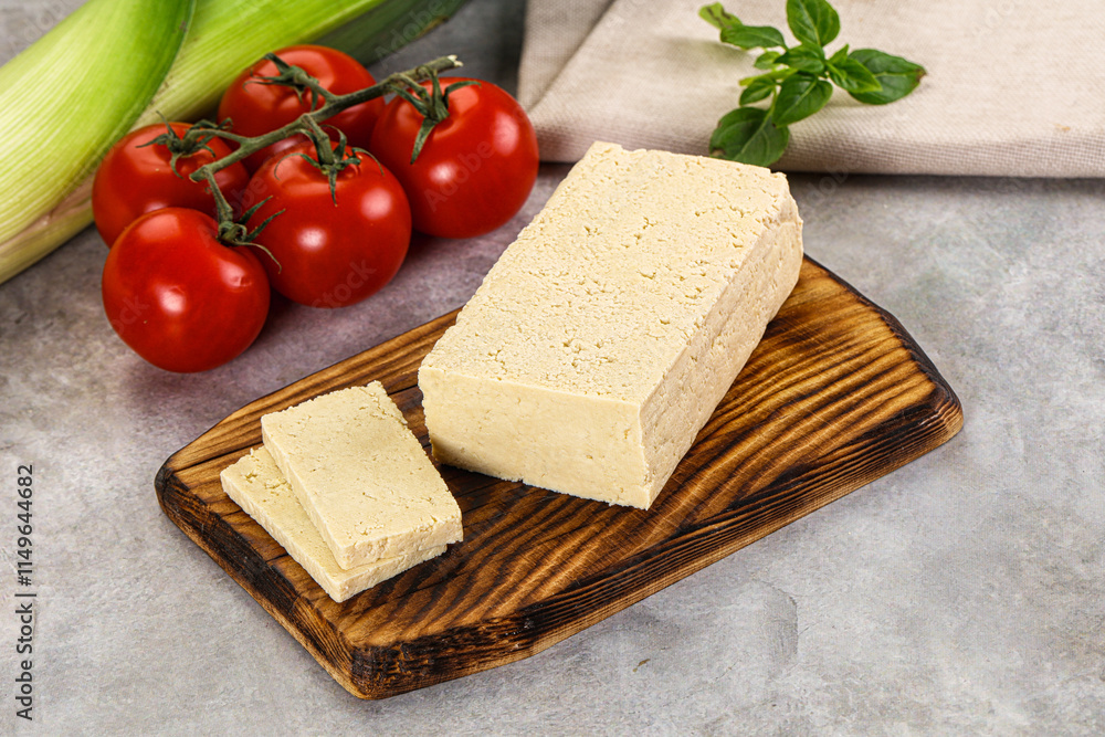 Soya vegan tofu cheese brick Soya vegan tofu cheese brick