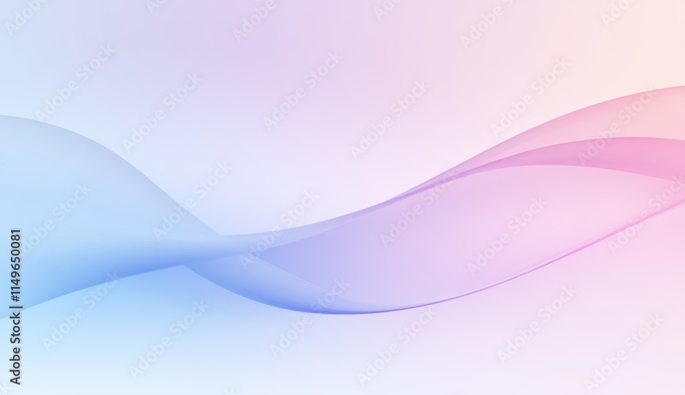 Obraz premium 色合いが美しい青とピンクのウェーブ模様が融合した抽象的なデザイン