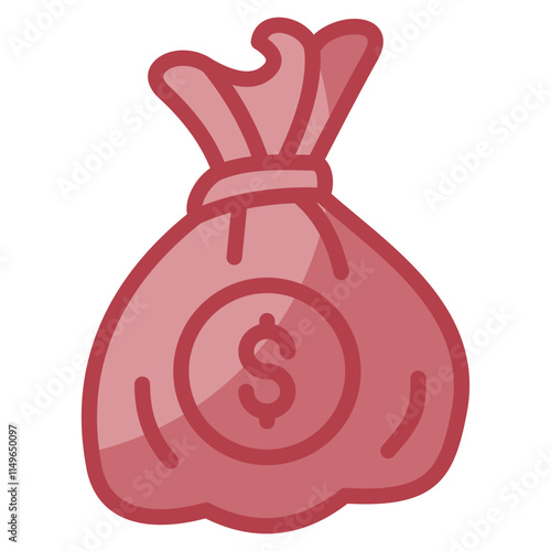 Money Bag Icon Element For Design