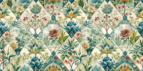 Beautiful floral patterned wallpaper with intricate designs and vibrant colors.