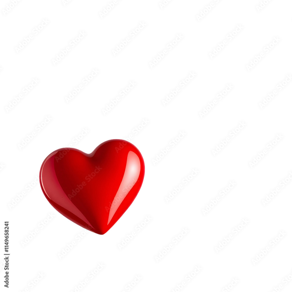 red heart isolated on white red heart isolated on white