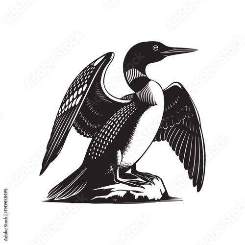 duck silhouette vector illustration