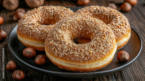 Hazelnut Donuts Food Photography