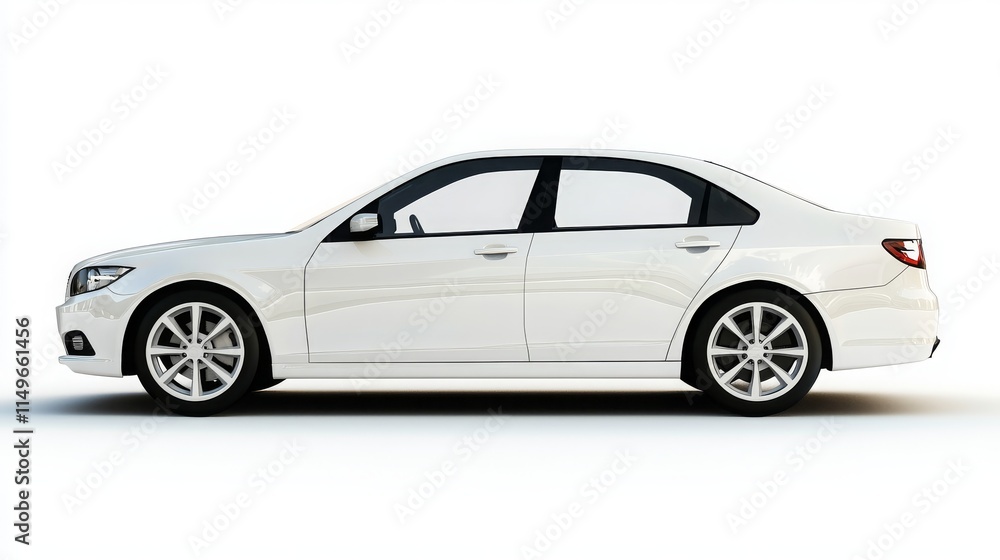 Modern White Car Rental Concept in High Resolution Modern White Car Rental Concept in High Resolution