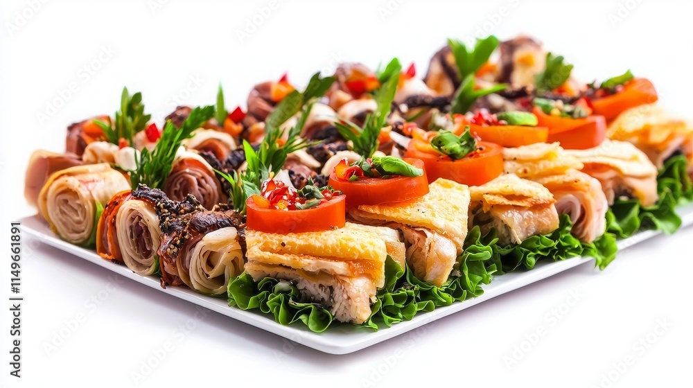 Delightful Catering Platter with Fresh Ingredients Delightful Catering Platter with Fresh Ingredients