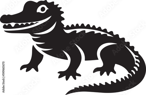 Crocodile silhouette vector illustration design