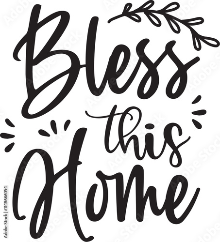 Bless this home svg retro t shirt design vector sublimation