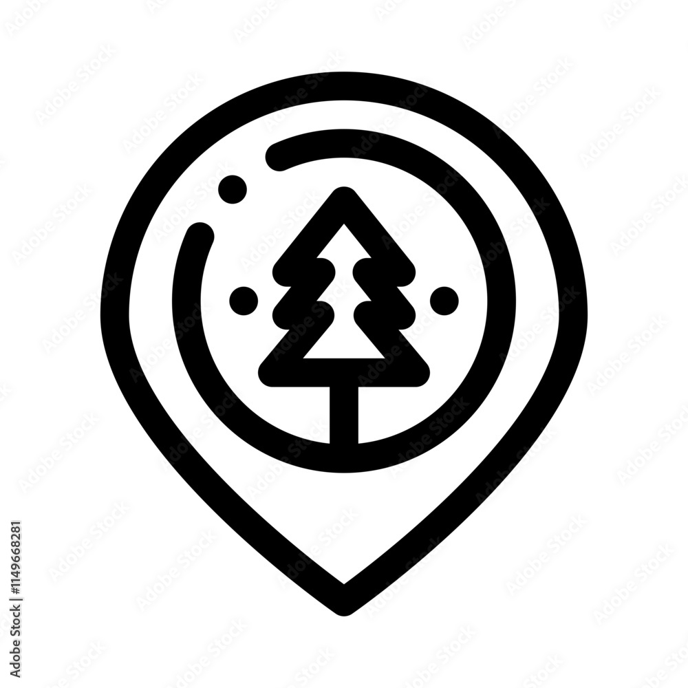 tree map line icon tree map line icon