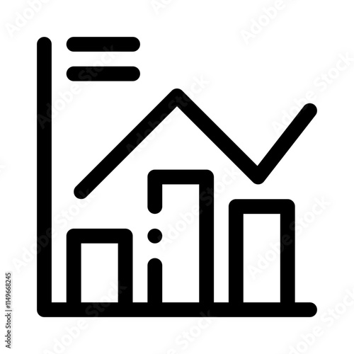 combo chart line icon