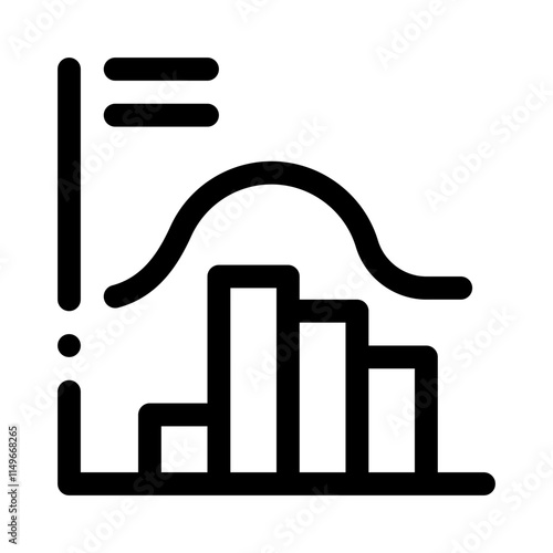 histogram line icon