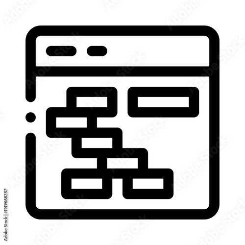 gantt chart line icon