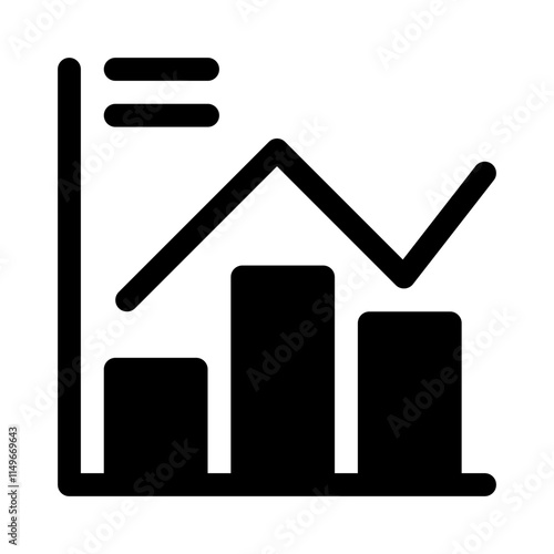 combo chart glyph icon