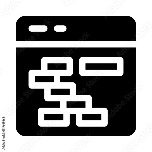 gantt chart glyph icon