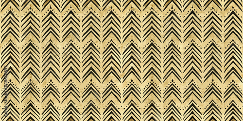 Stylish black and beige zigzag pattern, perfect for modern design projects.