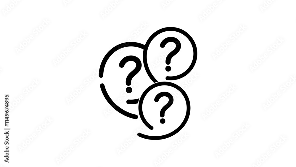 question mark in speech bubble, black isolated silhouette question mark in speech bubble, black isolated silhouette